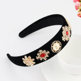 Baroque sponge full diamond  headband hair accessories