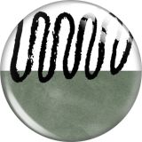 20MM Green pattern glass snap button charms