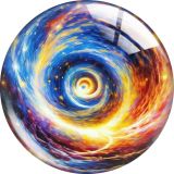 20MM Colorful patterns glass snap button charms