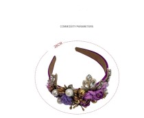 Baroque sponge full diamond  headband hair accessories