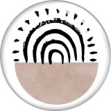 20MM Green pattern glass snap button charms