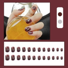 Handmade wearable nail art with silver glitter butterfly nail patches and wearable nail patches (including glue)