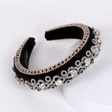 Baroque sponge full diamond  headband hair accessories