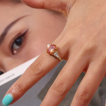 Stainless steel zircon ring