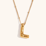 Stainless steel party balloon English pendant necklace