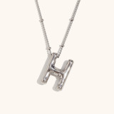 Stainless steel party balloon English pendant necklace