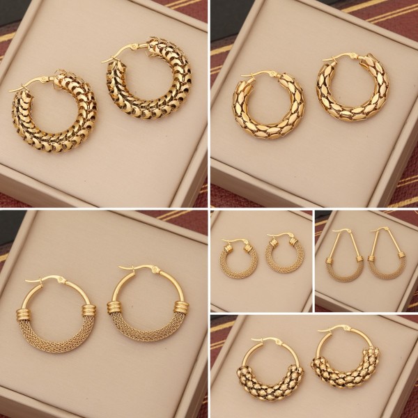Stainless steel personalized mesh earrings
