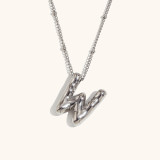 Stainless steel party balloon English pendant necklace