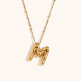 Stainless steel party balloon English pendant necklace