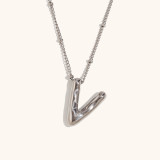 Stainless steel party balloon English pendant necklace