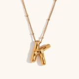 Stainless steel party balloon English pendant necklace