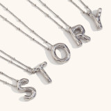 Stainless steel party balloon English pendant necklace