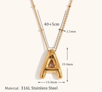 Stainless steel party balloon English pendant necklace
