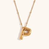 Stainless steel party balloon English pendant necklace
