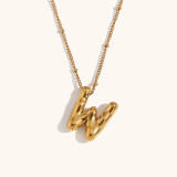 Stainless steel party balloon English pendant necklace