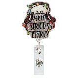Acrylic Christmas DIY Fun Badge Expansion Clip Badge Reel ID holder