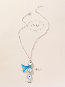 Christmas Snowman Necklace