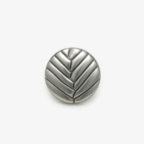 20MM Leaf patterns metal silver plated snap charms