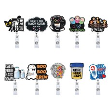 Acrylic Christmas Jesus Shining Powder DIY Fun Badge Expansion Clip Badge Reel ID holder