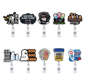 Acrylic Christmas Jesus Shining Powder DIY Fun Badge Expansion Clip Badge Reel ID holder