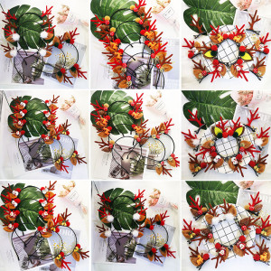 Christmas Antlers Hair Clip Christmas Hair Accessories Cute Clips Cartoon Elk Hair Accessories