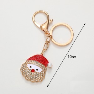 Zinc alloy Christmas keychain pendant Christmas tree snowman metal bag pendant hanging gift