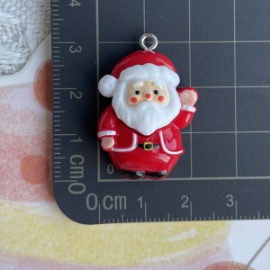 Resin Christmas Tree, Santa Claus, Snowman, Gingerbread Man, DIY Keychain Pendant, Handmade Pendant, Accessories