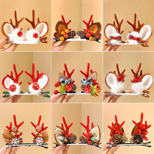 Christmas Cute Elk Horn Headband Hair Clip Hair Clip