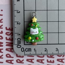 Bright faced Christmas cartoon bunny animal DIY jewelry pendant pendant pendant keychain decoration