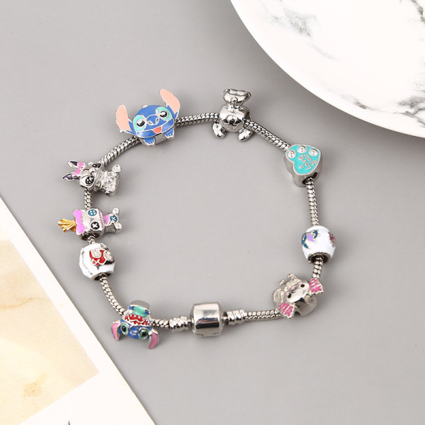 Anime Cartoon Interstellar Baby Stitch Angel Orchid Bracelet