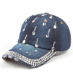Stick diamond hat,  colorful rhinestone baseball cap, fashionable duckbill cap