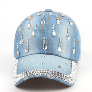 Stick diamond hat,  colorful rhinestone baseball cap, fashionable duckbill cap