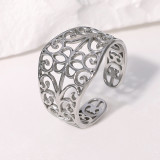 Stainless steel Hollow out open ring
