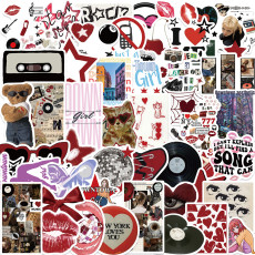 50 Downtown Y2K Girls Graffiti Stickers Decorative Guitar Notebook Luggage DIY Waterproof Stickers