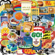 60 Sweet Retro Graffiti Stickers for Personalized Decoration Guitar Notebook Luggage DIY Waterproof Stickers