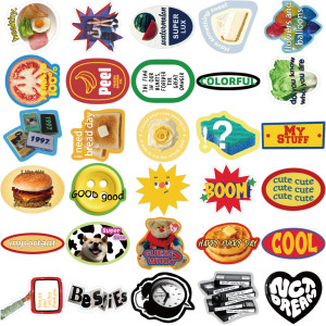 60 Sweet Retro Graffiti Stickers for Personalized Decoration Guitar Notebook Luggage DIY Waterproof Stickers