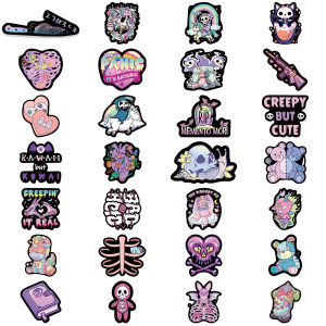 56 Dark Purple Gothic Graffiti Stickers Decorative Luggage DIY Waterproof Stickers