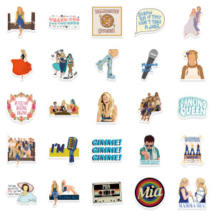 50 song and dance movies, Mamma Mia graffiti stickers, luggage accessories, pens, guitars, notebooks, waterproof stickers 50 song and dance movies, Mamma Mia graffiti stickers, luggage accessories, pens, guitars, notebooks, waterproof stickers