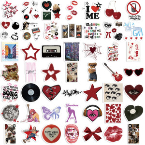 50 Downtown Y2K Girls Graffiti Stickers Decorative Guitar Notebook Luggage DIY Waterproof Stickers