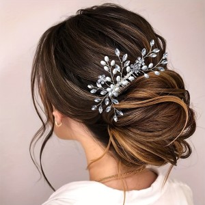 Bridal Headwear Handmade Pearl Hair Strap Wedding Style Wedding Dress Accessories Crystal Hair Strap