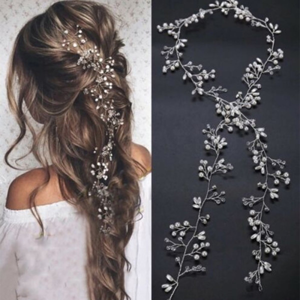 Bridal Headwear Handmade Pearl Hair Strap Wedding Style Wedding Dress Accessories Crystal Hair Strap