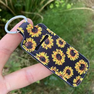 Lipstick cover heat transfer diving material lipstick cover key chain pendant