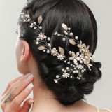 Bridal Headwear Handmade Pearl Hair Strap Wedding Style Wedding Dress Accessories Crystal Hair Strap