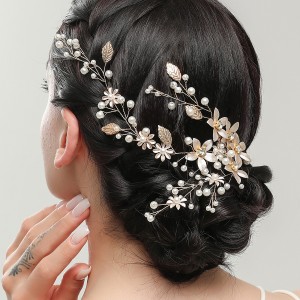 Bridal Headwear Handmade Pearl Hair Strap Wedding Style Wedding Dress Accessories Crystal Hair Strap