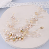 Bridal Headwear Handmade Pearl Hair Strap Wedding Style Wedding Dress Accessories Crystal Hair Strap
