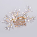 Bridal Headwear Handmade Pearl Hair Strap Wedding Style Wedding Dress Accessories Crystal Hair Strap