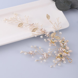 Bridal Headwear Handmade Pearl Hair Strap Wedding Style Wedding Dress Accessories Crystal Hair Strap