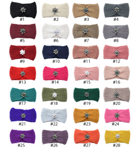 Diamond studded knitted headband, ear protection headband, face wash, exercise, yoga, trendy hair accessories, warm woolen headband