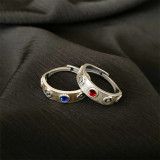 Flower studded diamond ring with adjustable opening