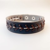 PU leather handmade threaded baseball bracelet